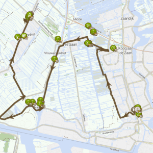 Routekaart-fietstocht